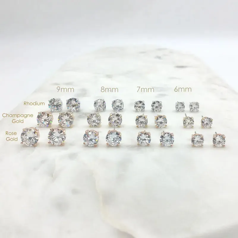 Brilliant Round CZ Studs