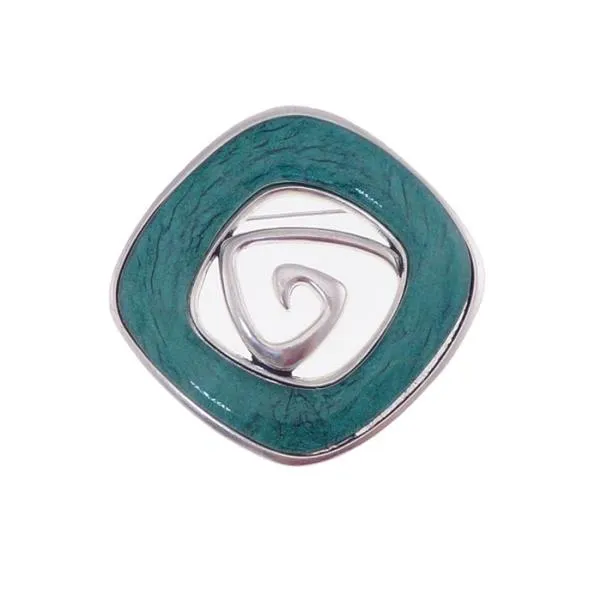 Brooch - Ant Silver/Green