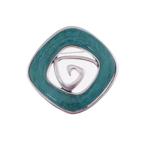 Brooch - Ant Silver/Green