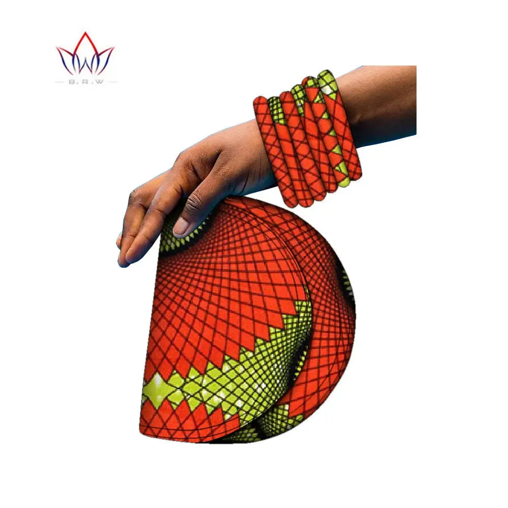 BRW Brand Large Ankara Kente Handmade Bangles and Matching Bag