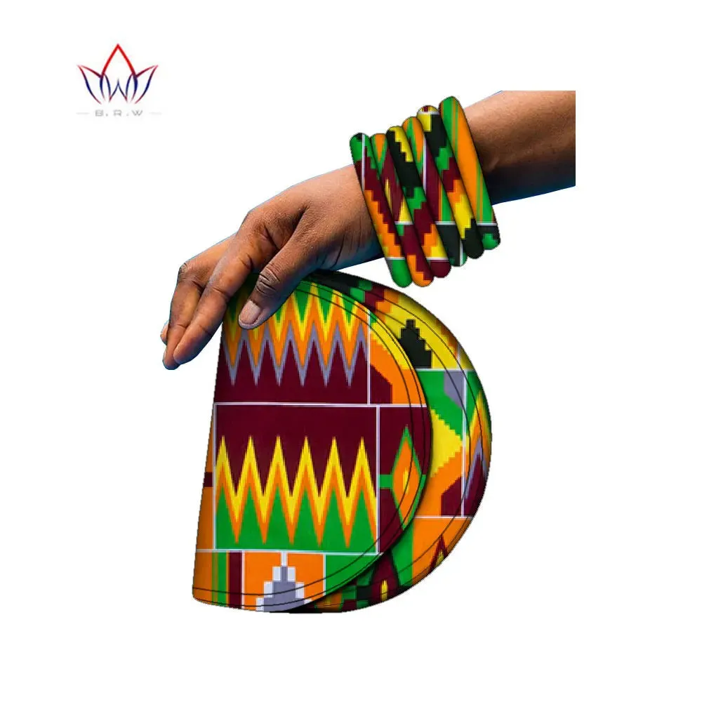 BRW Brand Large Ankara Kente Handmade Bangles and Matching Bag
