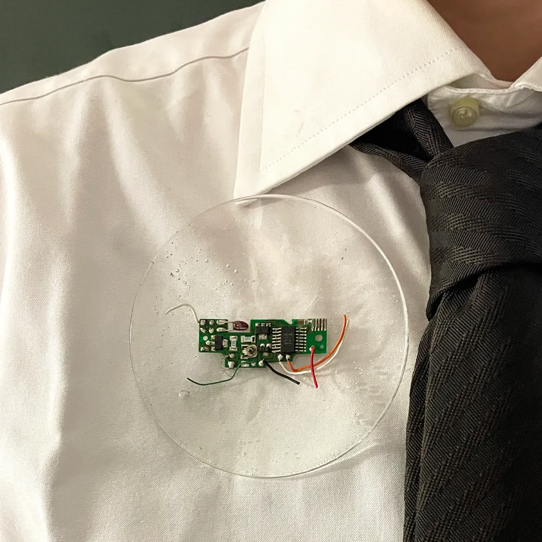 CKT-S-003 | Parabola Brooch | Printer Circuit