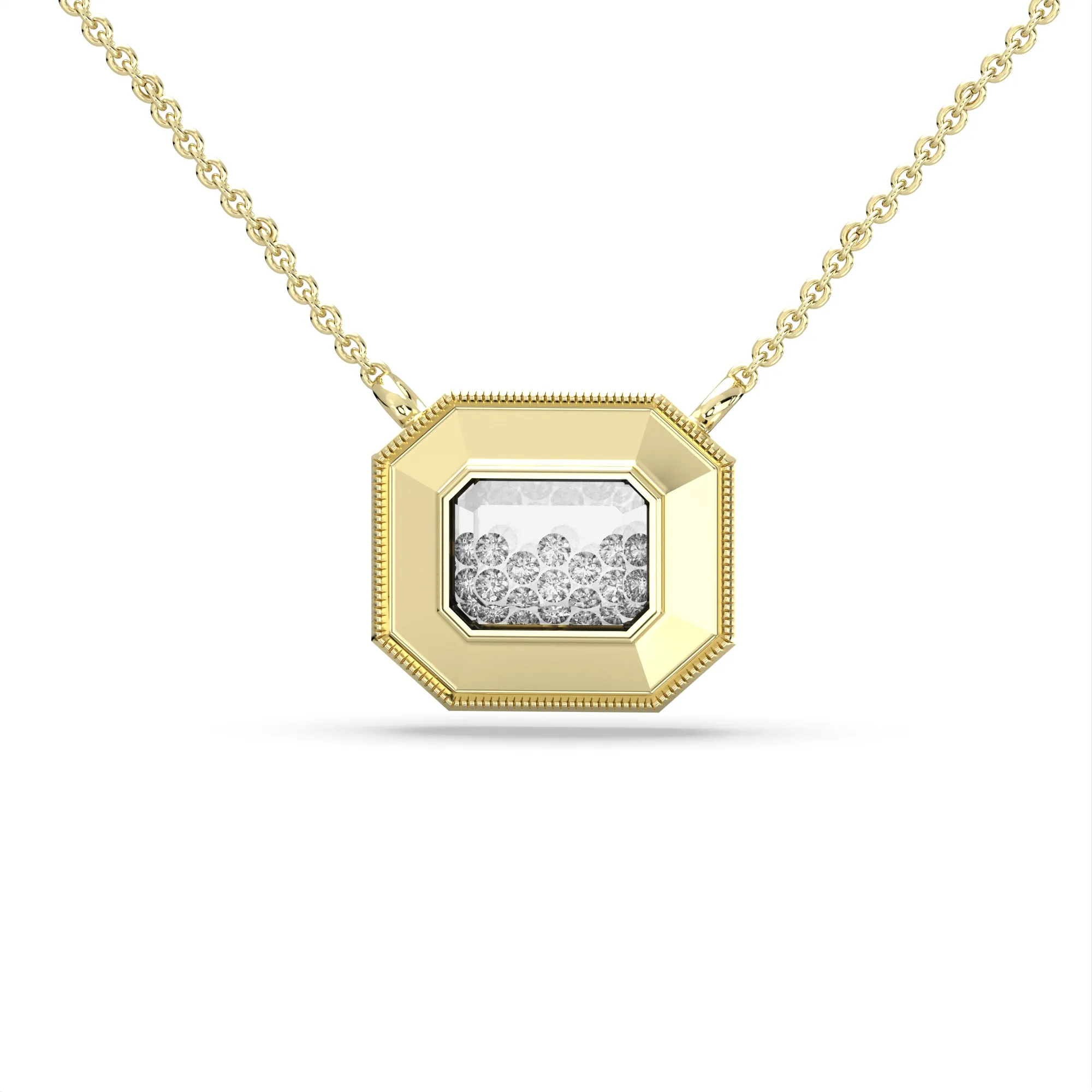 CLARTÉ  - Gatsby Emerald Cut Shaker Pendant