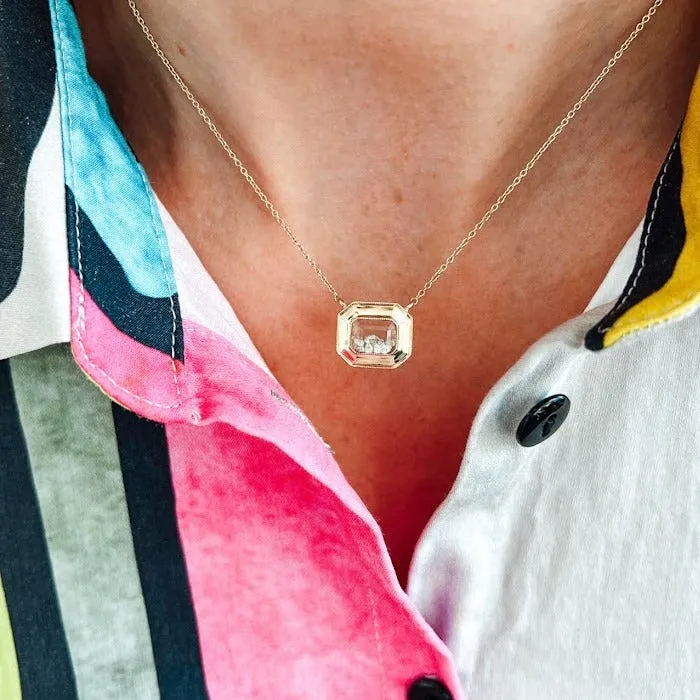 CLARTÉ  - Gatsby Emerald Cut Shaker Pendant