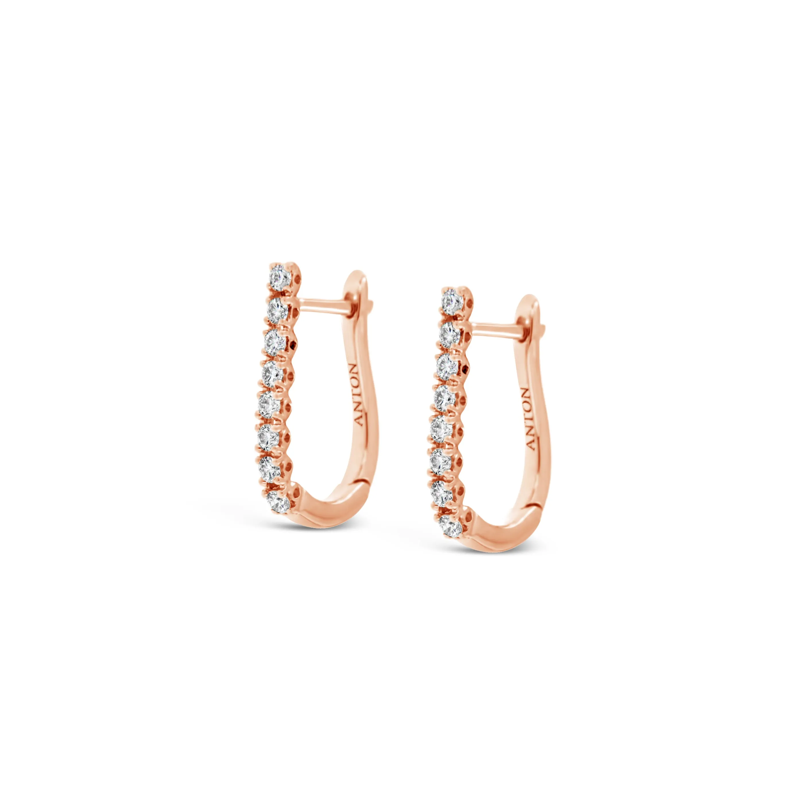 Classic Brilliant Huggies | Rose Gold