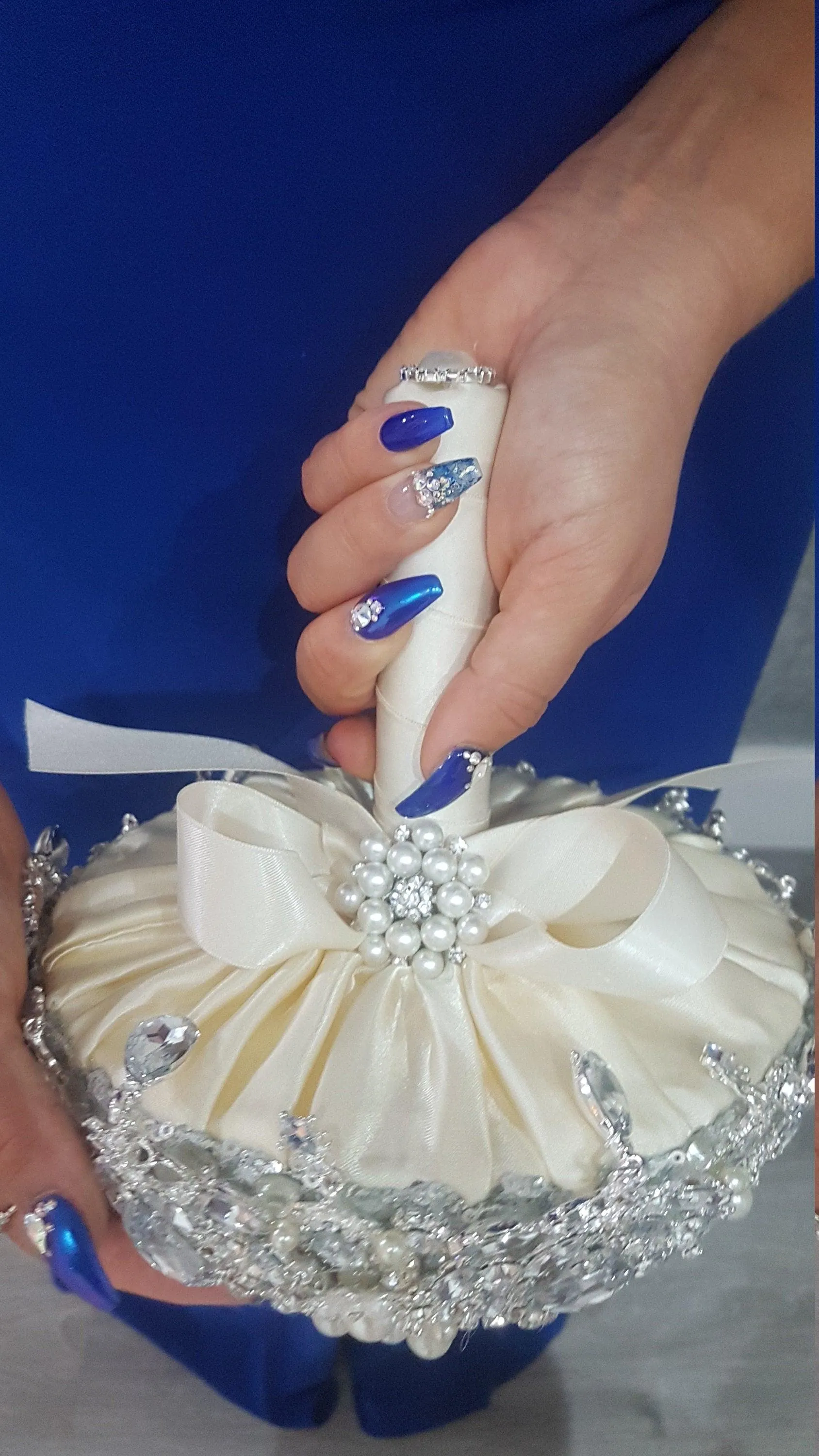 Crystal brooch bouquet, jewel bouquet, alternative Great Gatsby style wedding flowers. by Crystal wedding uk