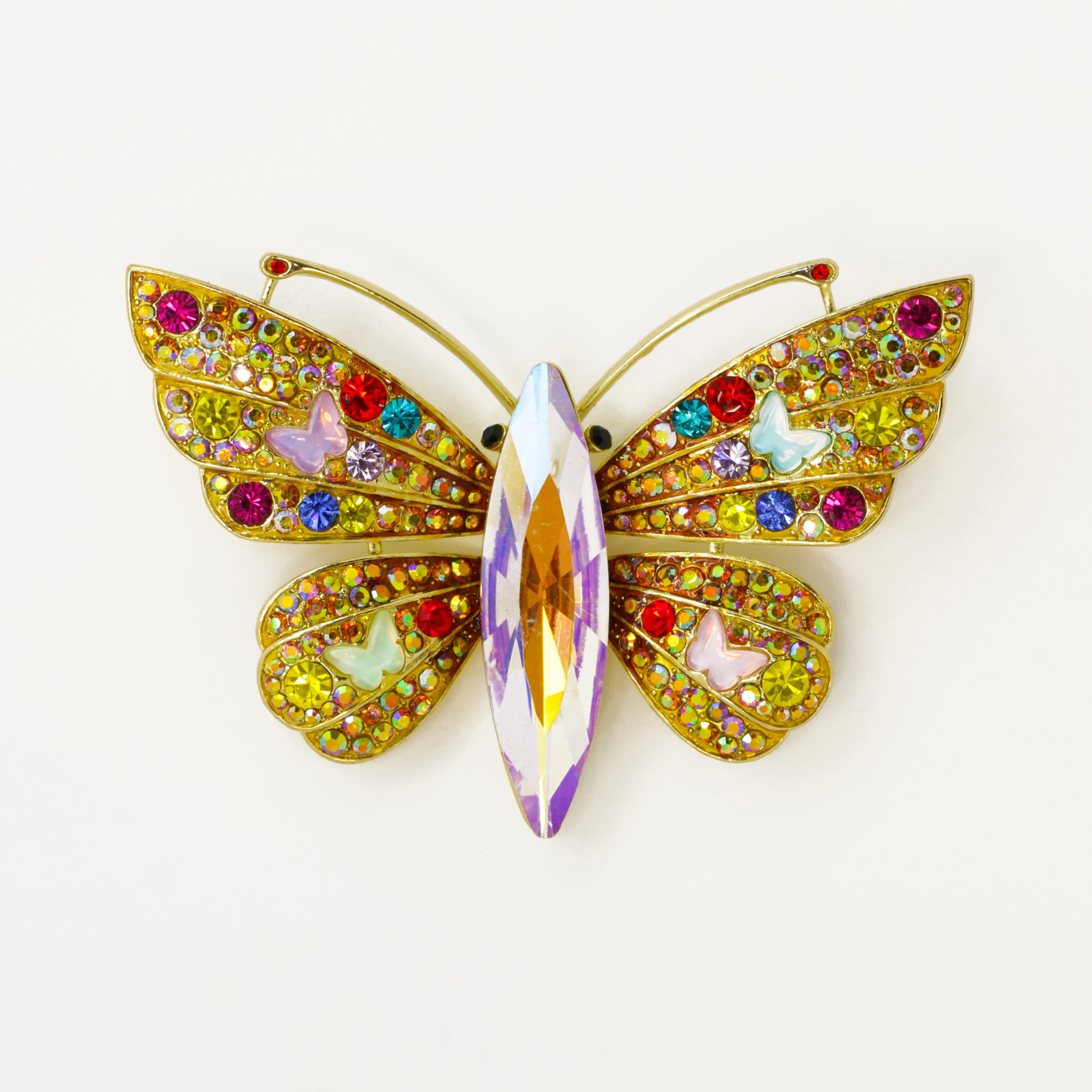 Crystal Butterfly Brooch