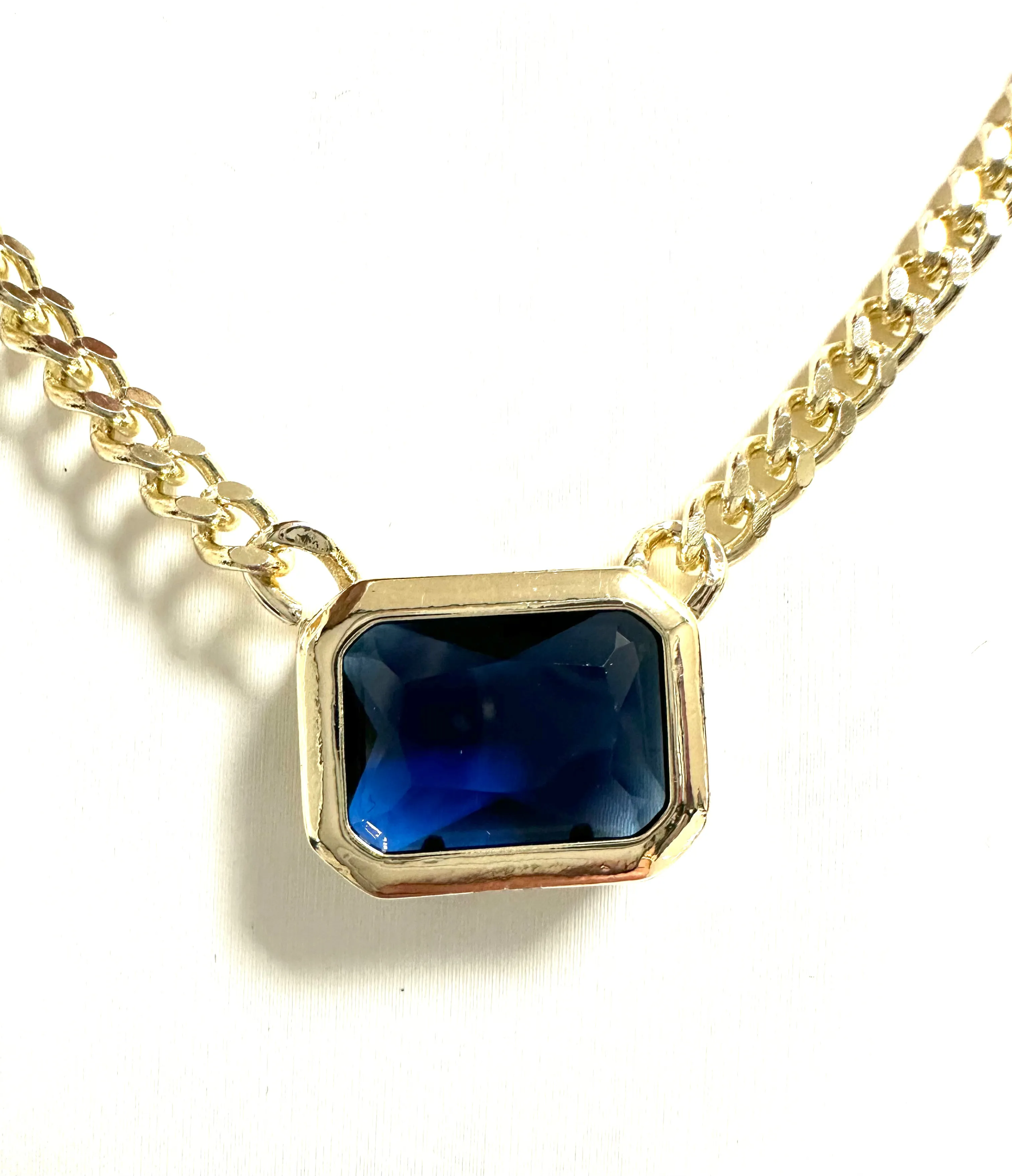 Cuban Chain Stone Pendant