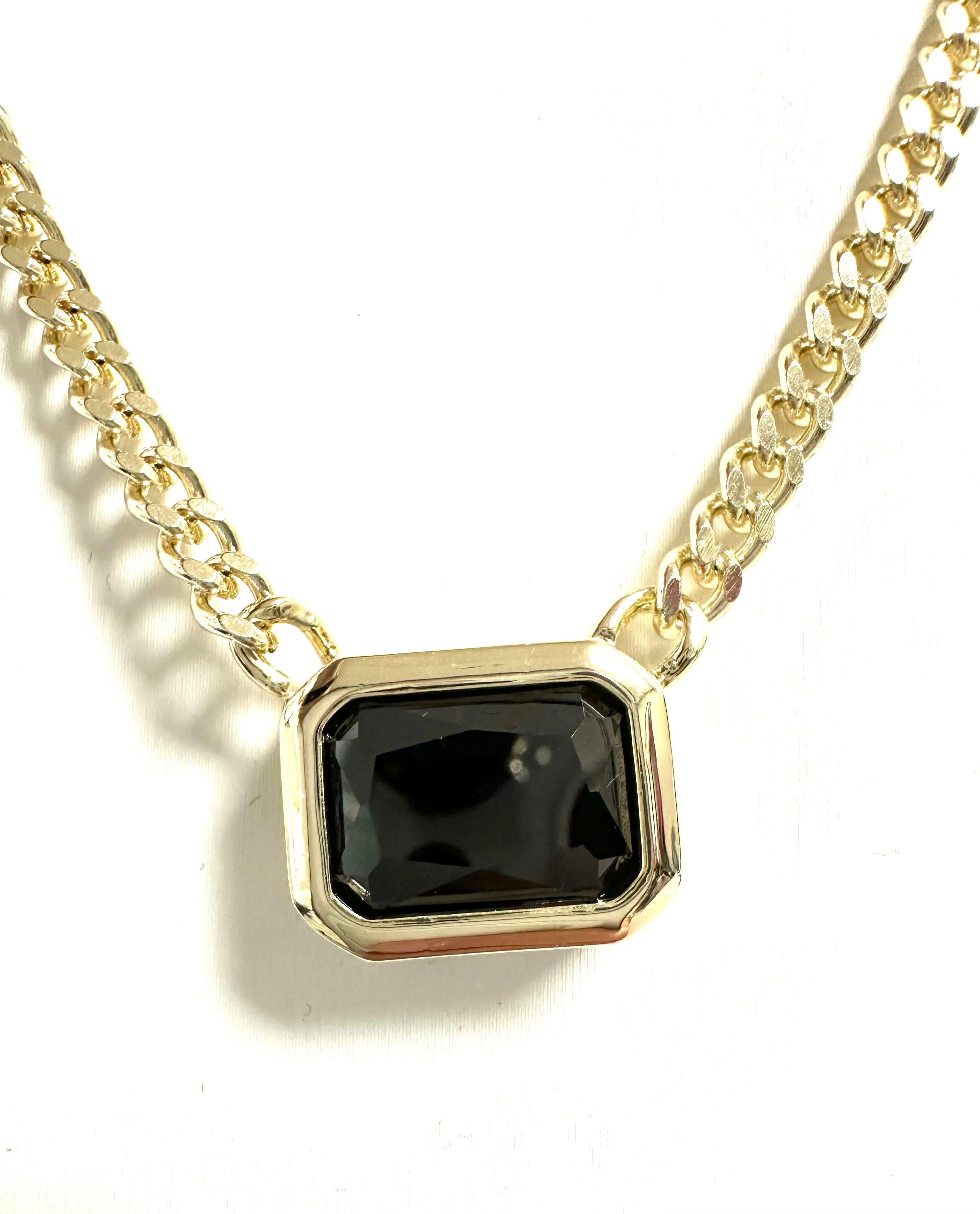 Cuban Chain Stone Pendant