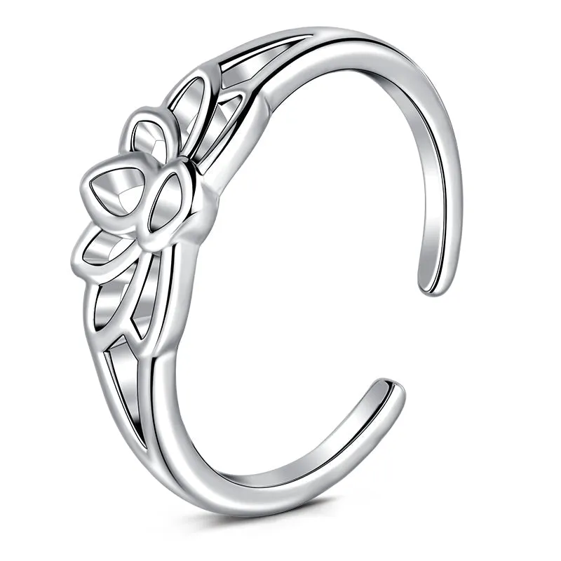 cutout Lotus foot ring