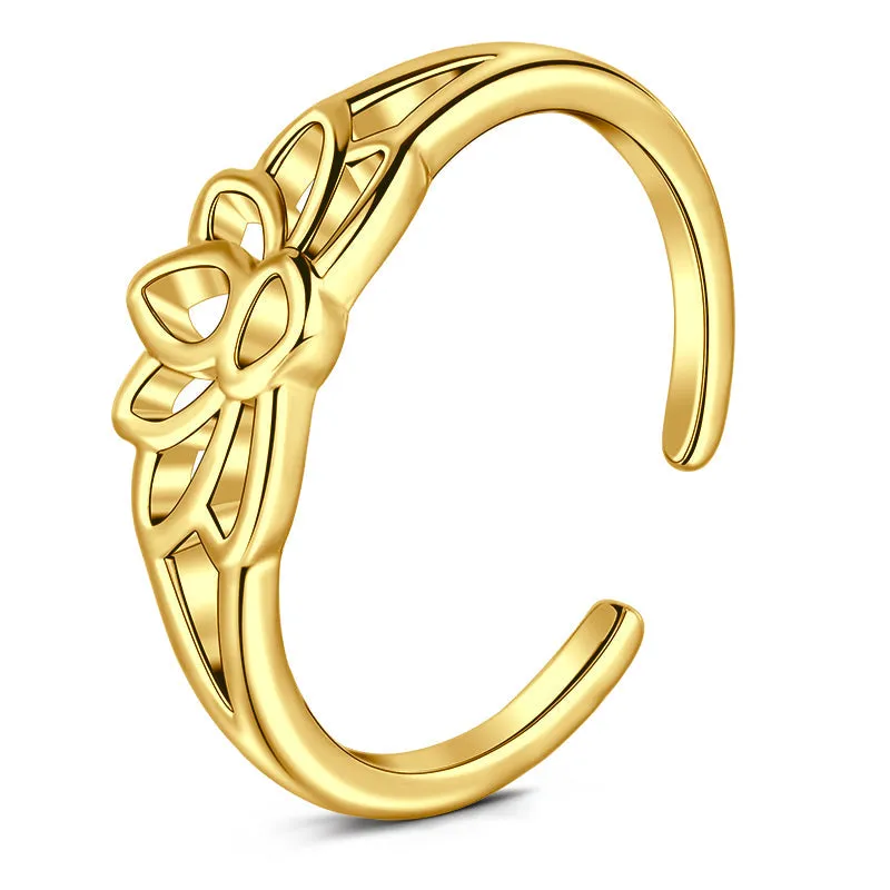 cutout Lotus foot ring