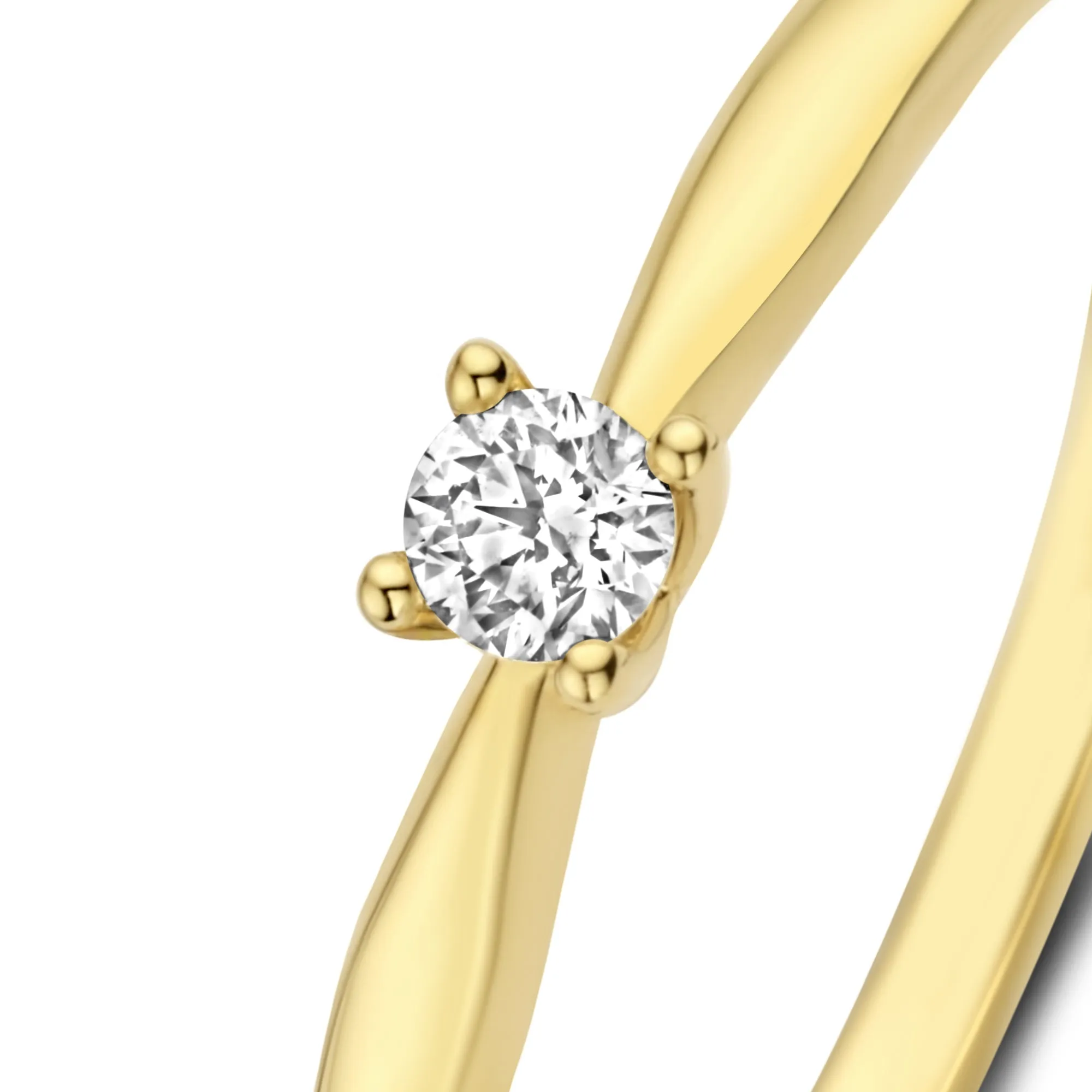 De la Paix Celesse 14 karat gold ring with diamond 0.07 carat