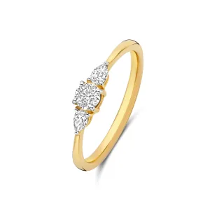 De la Paix Nancy 14 karat gold ring with diamond 0.17 carat