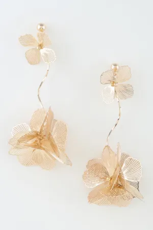 Delicate Flower Drop Earrings