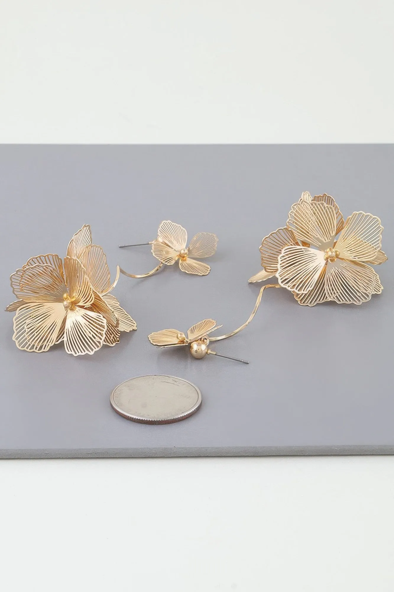 Delicate Flower Drop Earrings