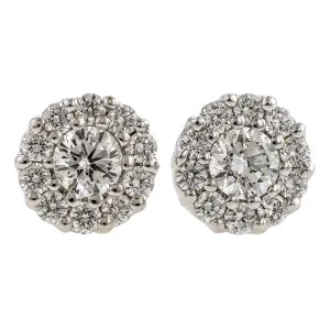 Diamond Cluster Stud Earrings, 0.34ctw