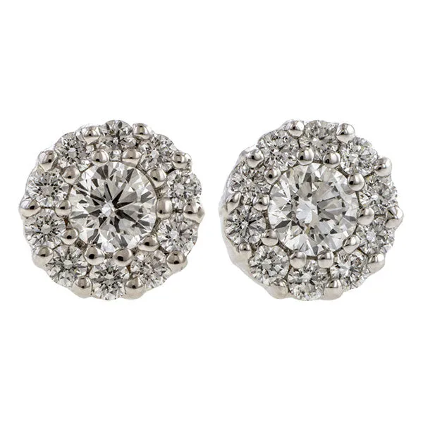 Diamond Cluster Stud Earrings, 0.34ctw