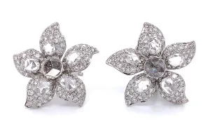 Diamond Flower Earrings