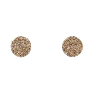 D.M. Kordansky 14K Yellow Gold Pavé Diamond Stud Earrings