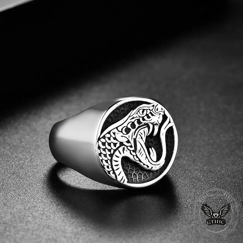 Domineering Cobra Snake Stainless Steel Ring