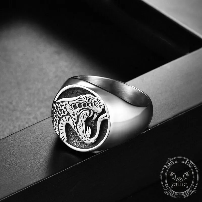 Domineering Cobra Snake Stainless Steel Ring