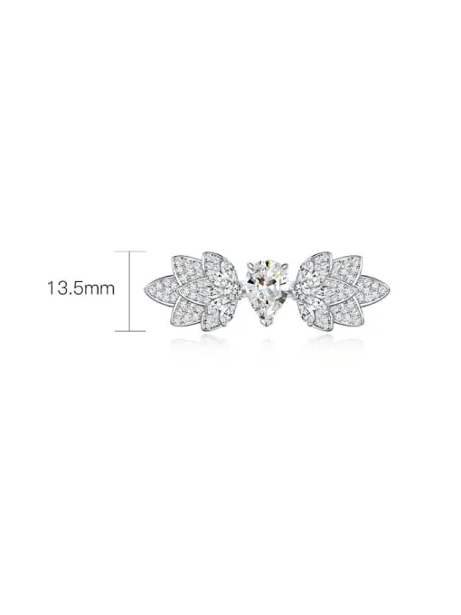 Double Ring 925 Sterling Silver Cubic Zirconia Luxury Tarnish Free Wings Adjustable Statement Rings