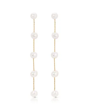 Dripping Pearl Delicate Drop Earrings