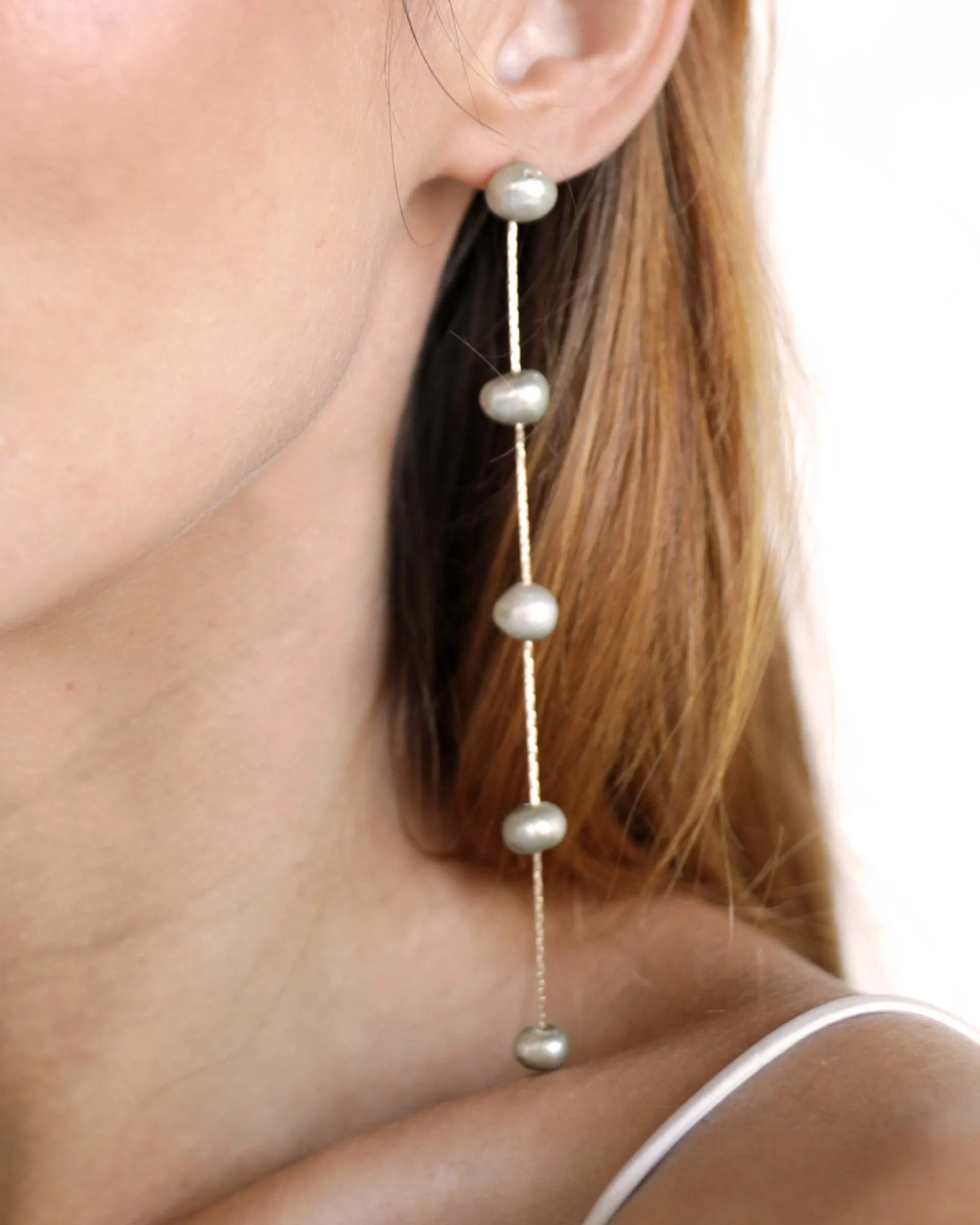 Dripping Pearl Delicate Drop Earrings