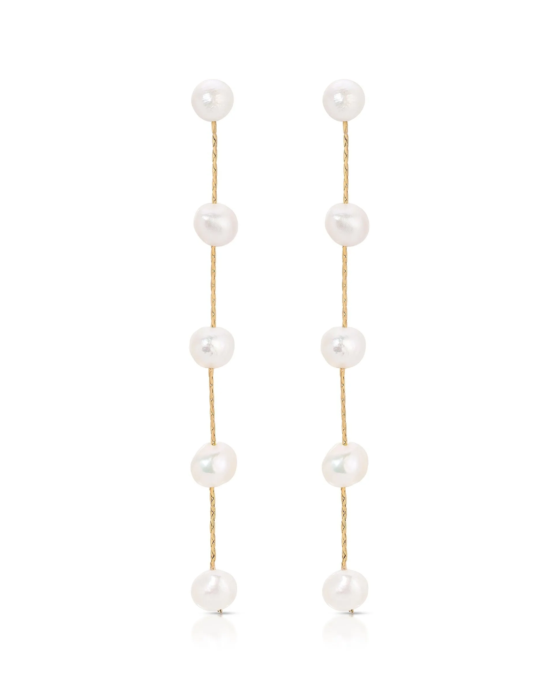Dripping Pearl Delicate Drop Earrings