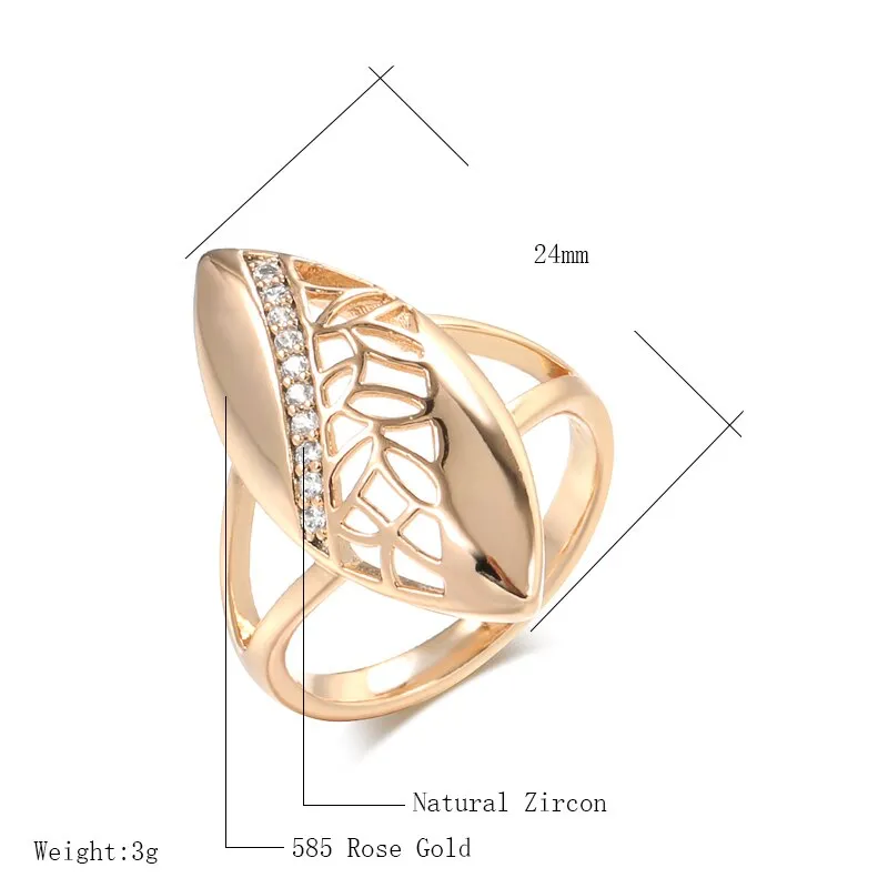 Elegant Oval Hollow Geometric White Zircon Women Rings