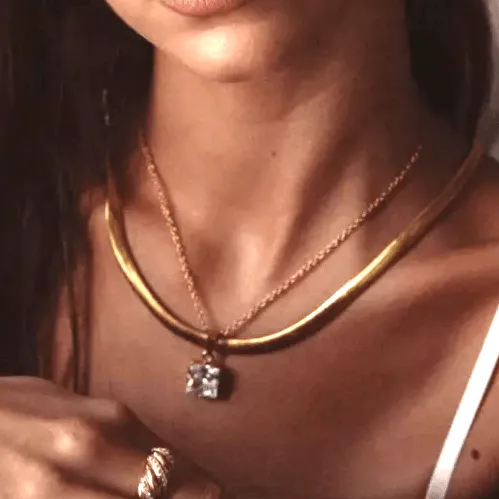 Erin Crystal Charm Necklace