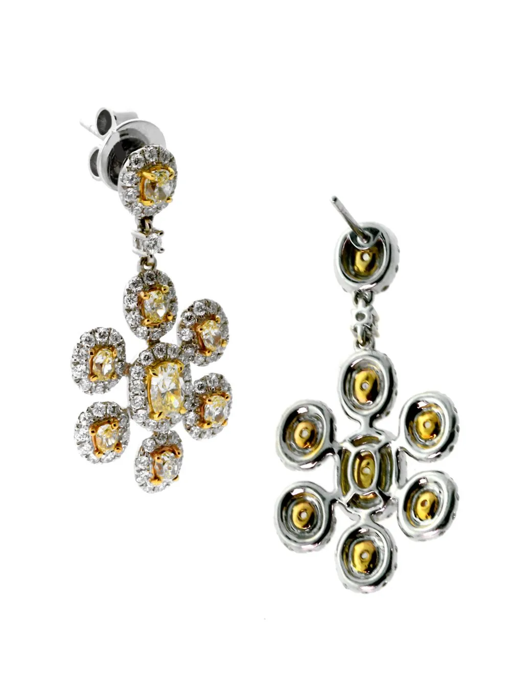 Estate Canary Diamond Earrings 6.60ct