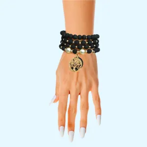 Exquisite Black Bracelet Set: Elegance Redefined for Women