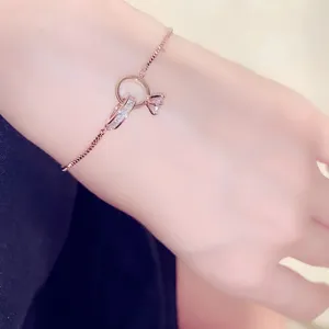 Exquisite Intertwined Double Zircon Charm Bracelet