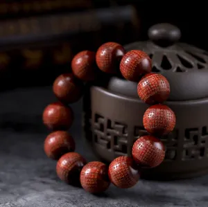 Exquisite Sandalwood Heart Sutra Wrist Mala Bracelet