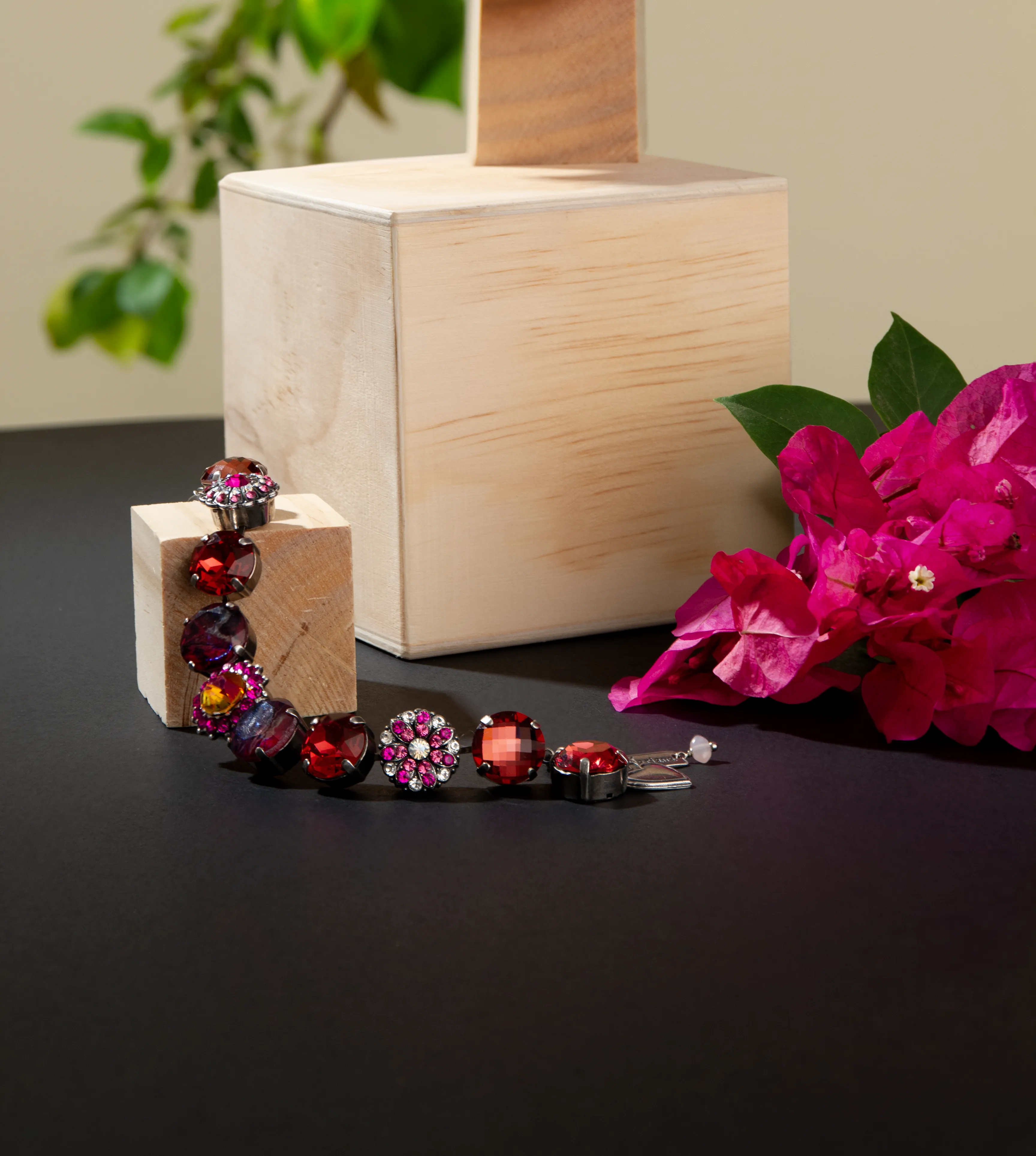 Extra Luxurious Front Close Ring in "Bougainvillea" *Custom*