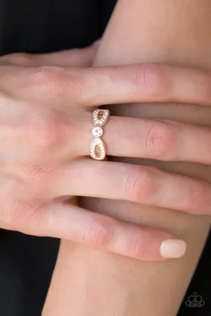 Extra Side Of Elegance - Rose Gold Ring