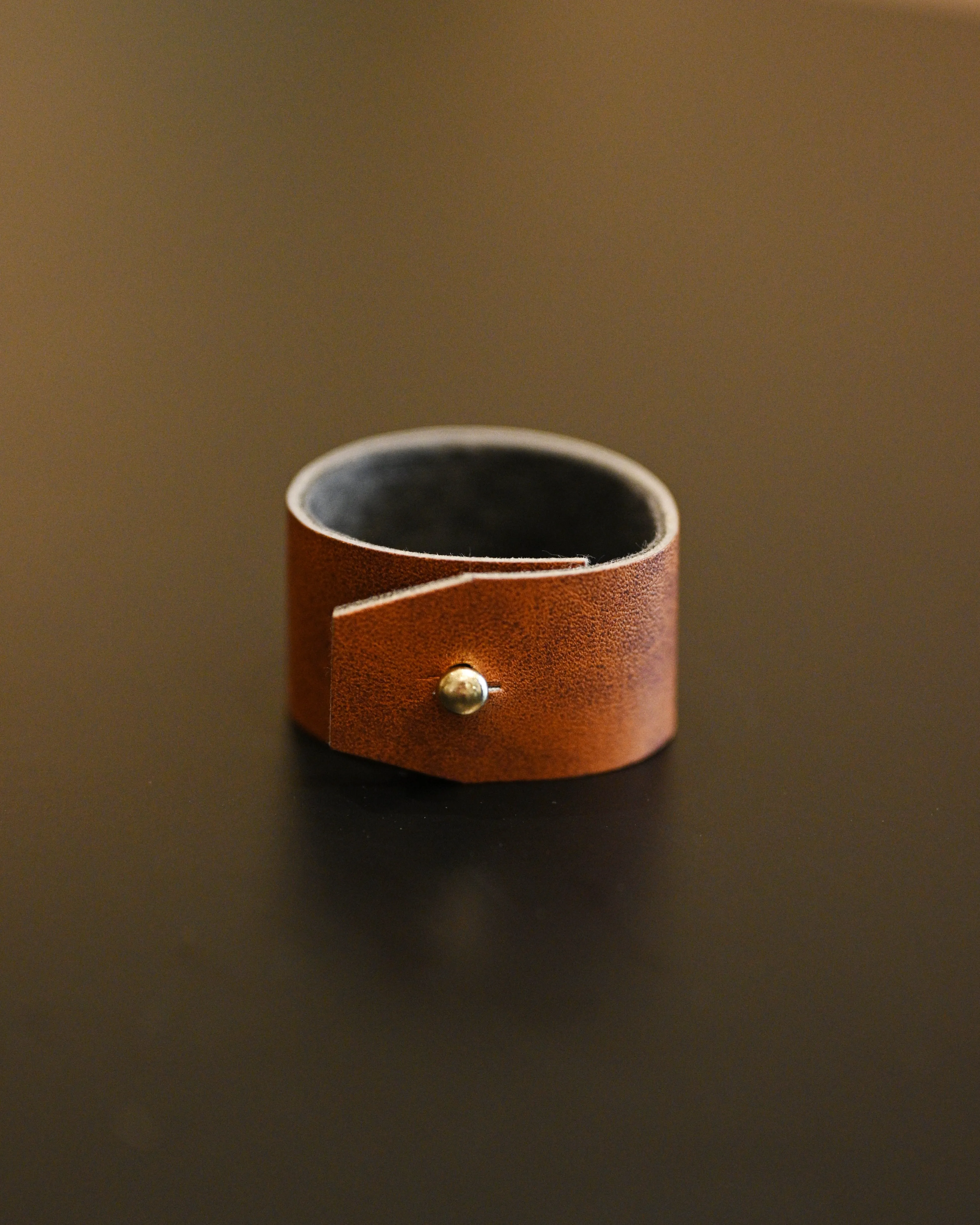 Faux Leather Napkin Rings - Set of 2