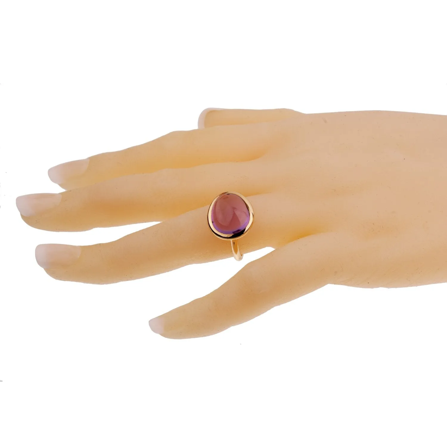 Fred of Paris 7ct Amethyst 18k Rose Gold Cocktail Ring Size 5 3/4