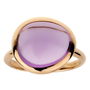 Fred of Paris 7ct Amethyst 18k Rose Gold Cocktail Ring Size 5 3/4