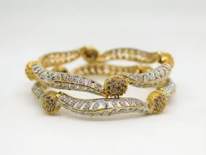 Gemzlane  Stylish CZ pair of bangles