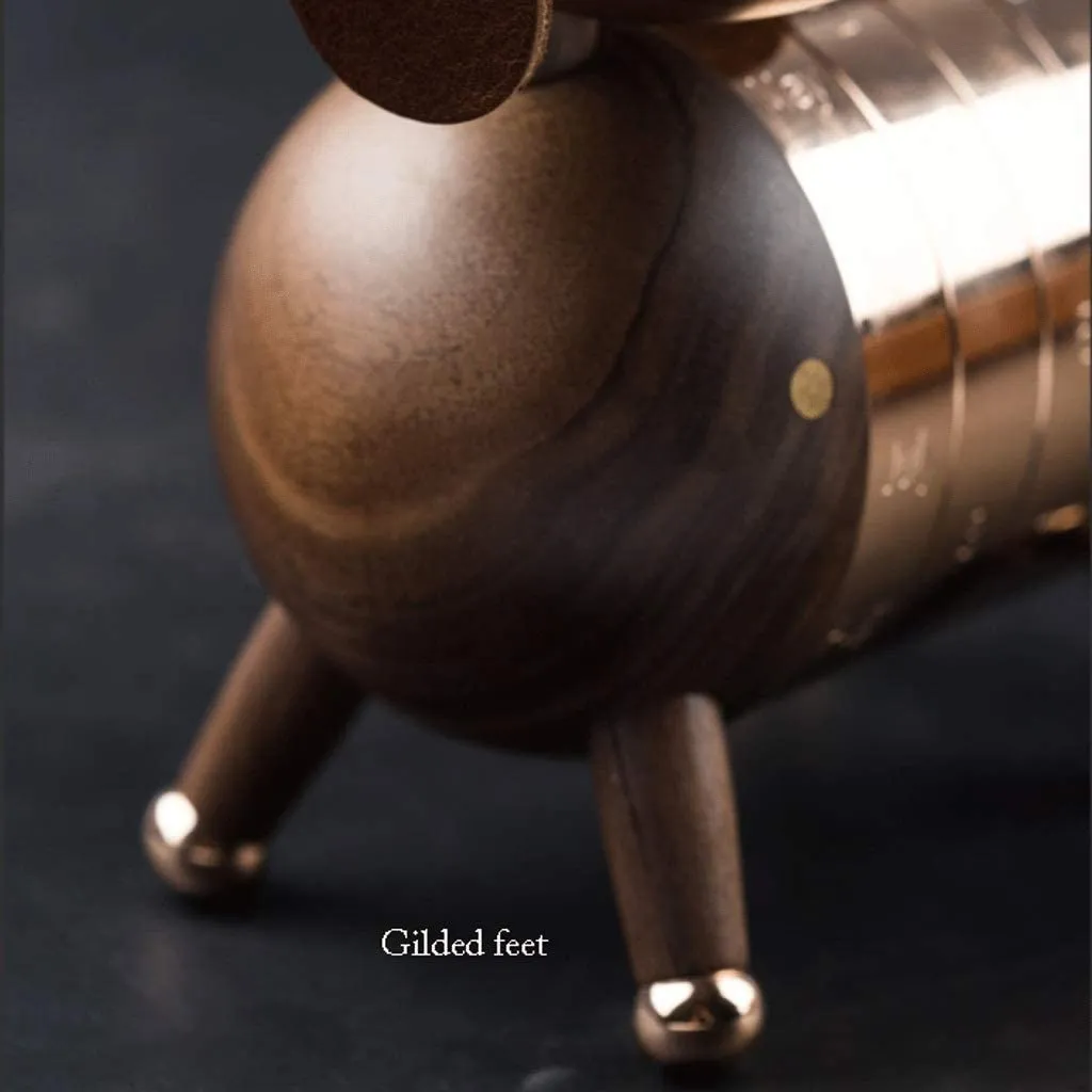 Gentleman Puppy Perpetual Calendar – Unique Wooden Desk Accessory