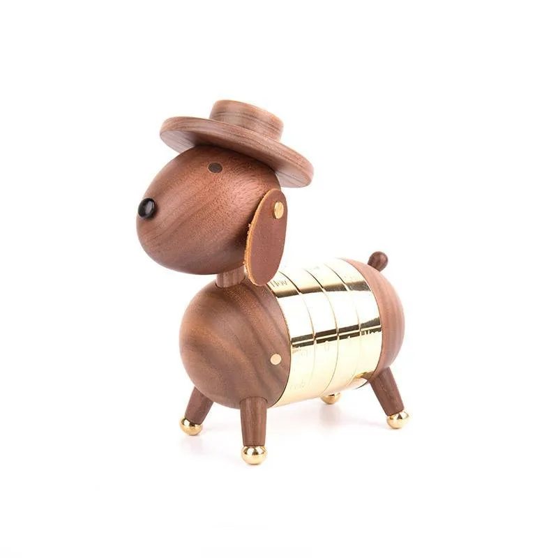 Gentleman Puppy Perpetual Calendar – Unique Wooden Desk Accessory