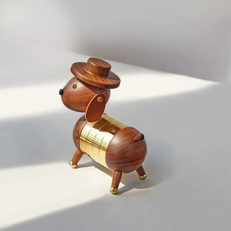 Gentleman Puppy Perpetual Calendar – Unique Wooden Desk Accessory