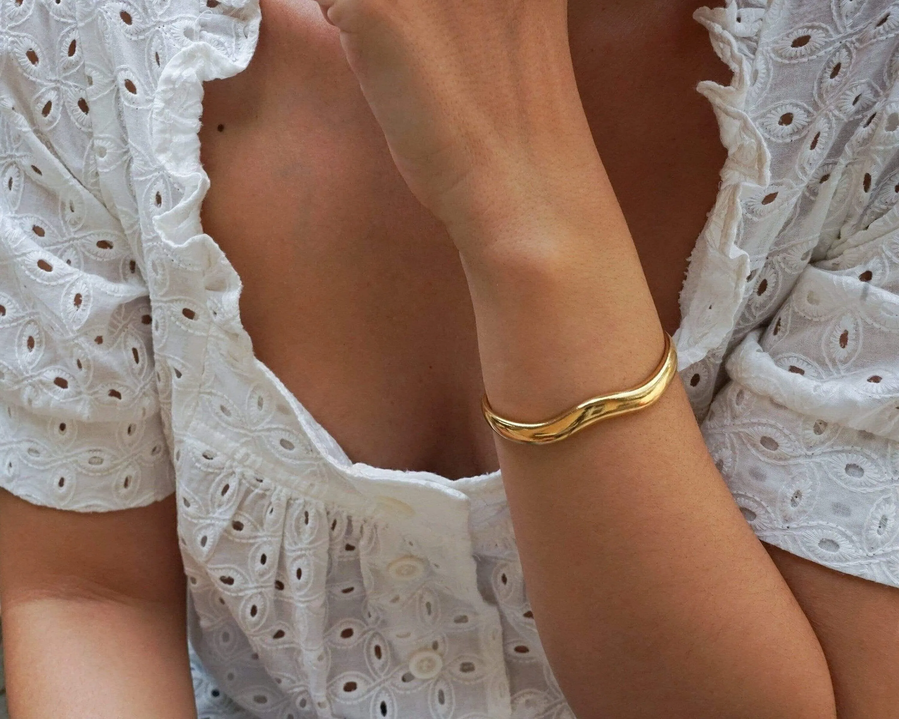 Gold-Plated Bold Irregular Shape Cuff