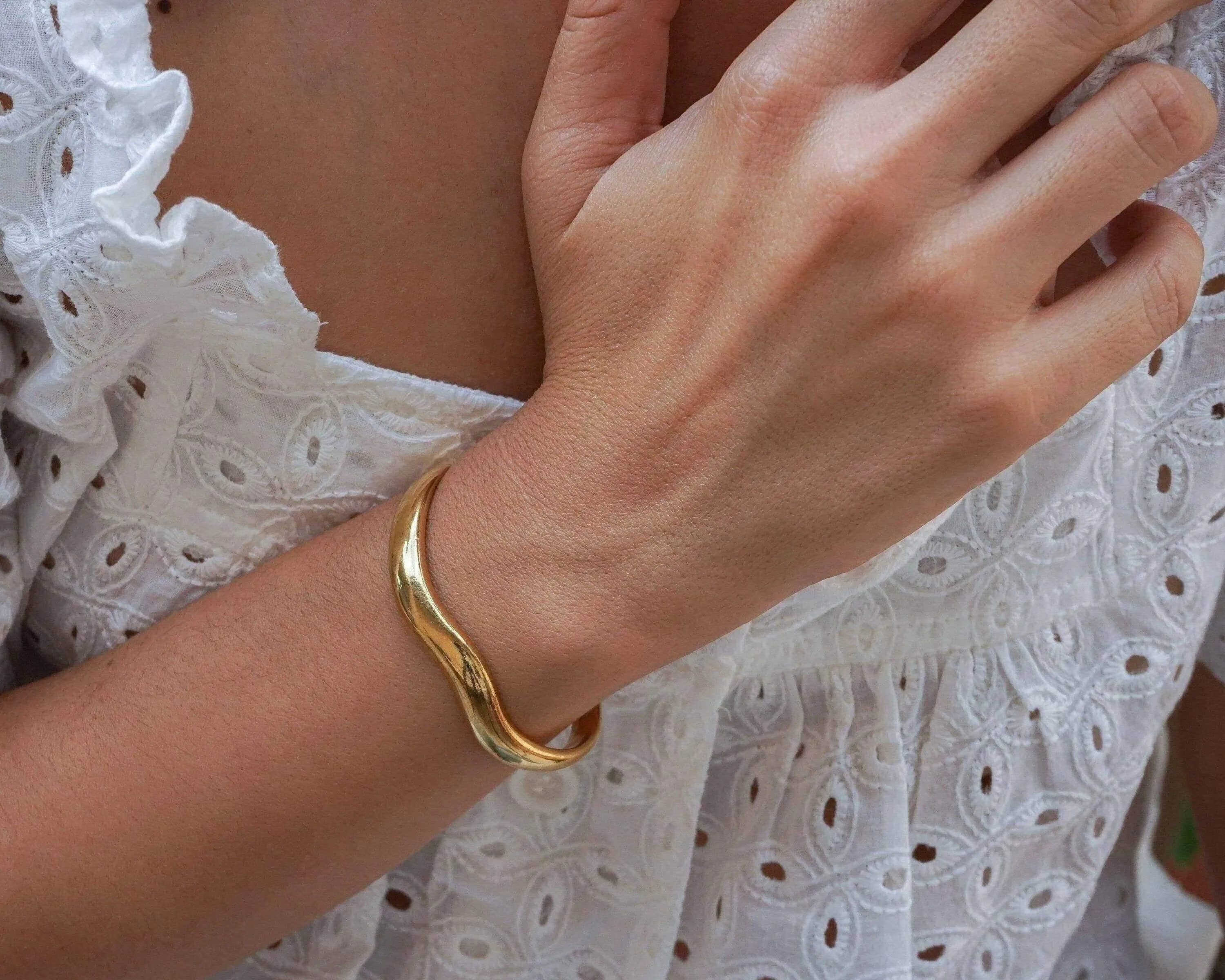 Gold-Plated Bold Irregular Shape Cuff