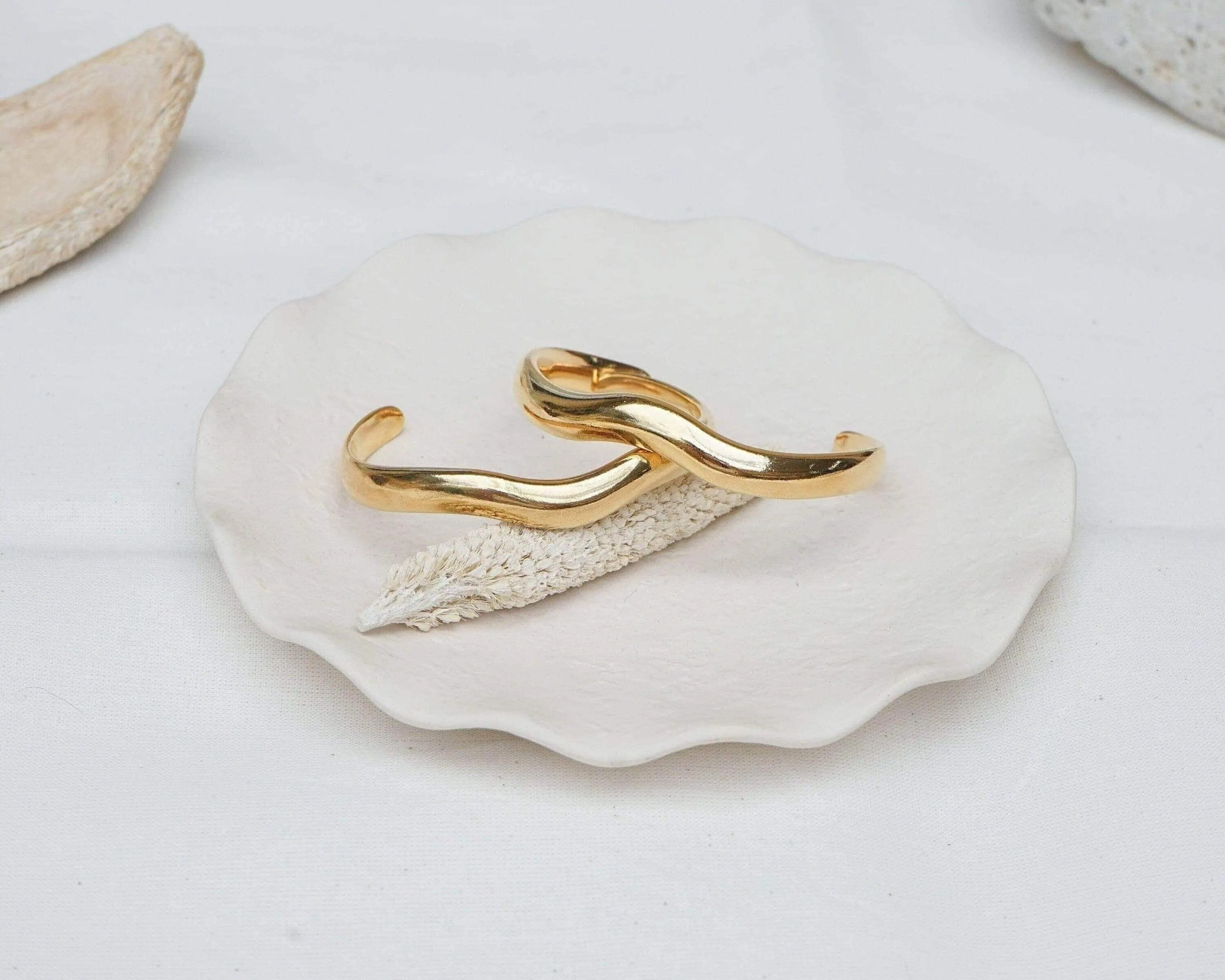 Gold-Plated Bold Irregular Shape Cuff