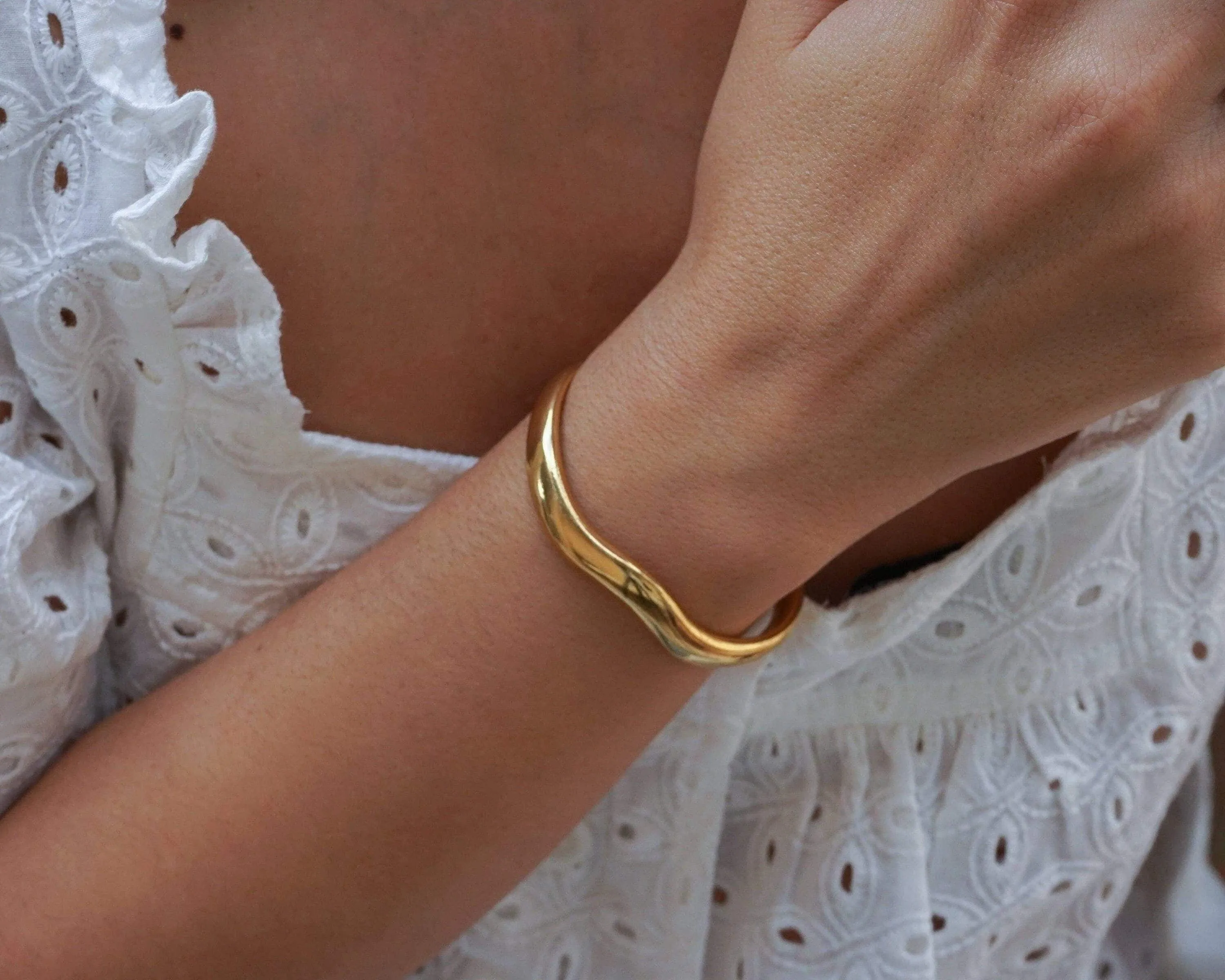 Gold-Plated Bold Irregular Shape Cuff