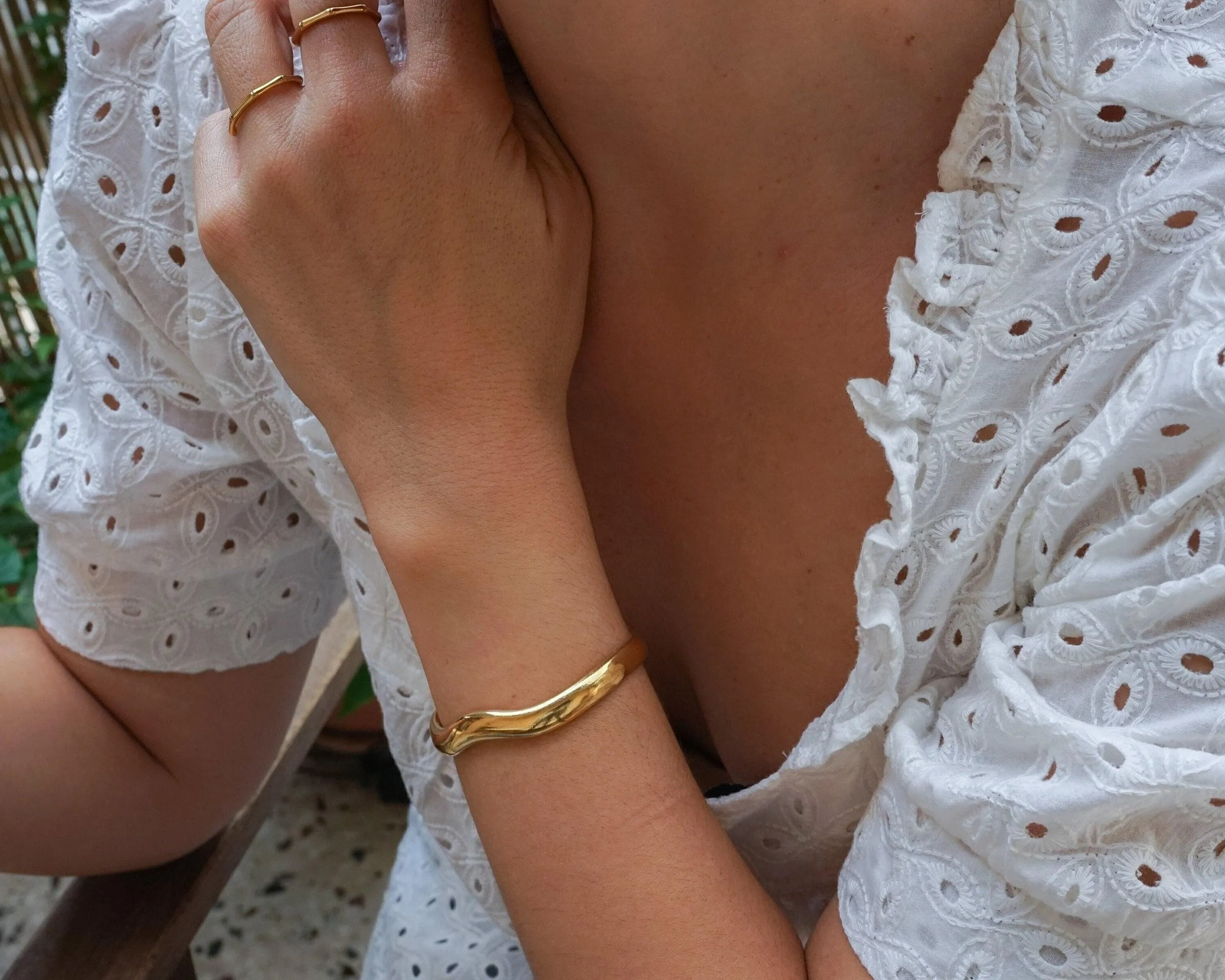Gold-Plated Bold Irregular Shape Cuff