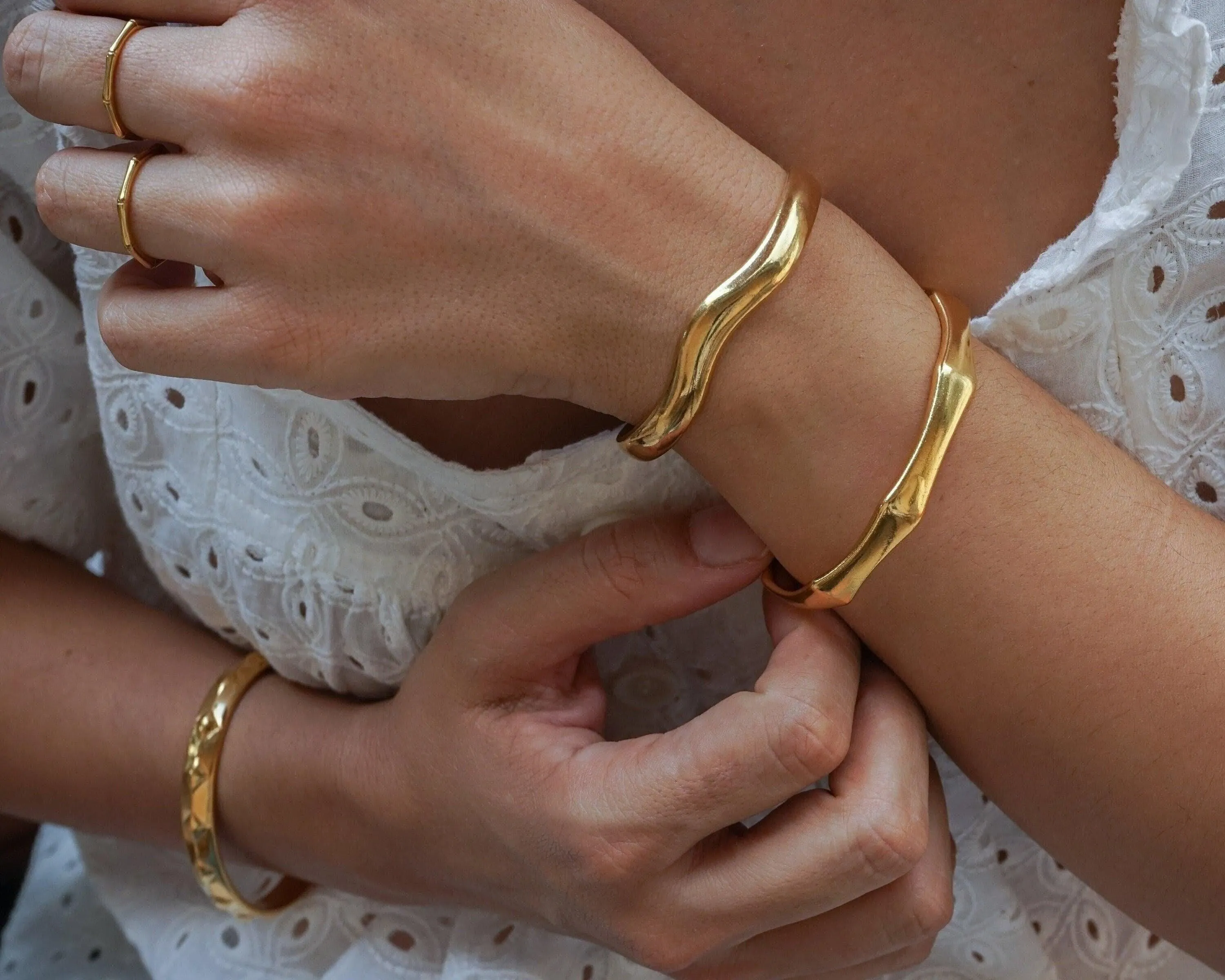 Gold-Plated Bold Irregular Shape Cuff